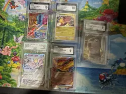 Pokemon Graded Card Lot Pikachu Charizard Dedenne +7 - Image 1