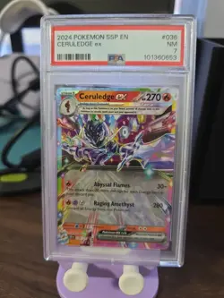 PSA 7 2024 POKEMON SSP EN-SURGING SPARKS CERULEDGE EX 036 - Image 2