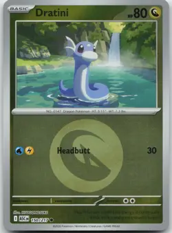 Dratini (Energy Symbol Pattern) 150/217 Ascended Heroes Pokemon Reverse Holo NM - Image 1