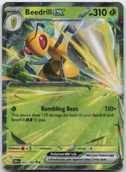 Beedrill ex 003/086 Double Rare Chaos Rising Pokemon Holo Near Mint - Image 1