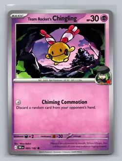 Pokemon TCG #085/182 Team Rocket's Chingling SV10: Destined Rivals Normal NM - Image 1
