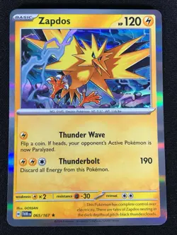 Pokemon Zapdos 065/167 Holo (NM) - Image 1