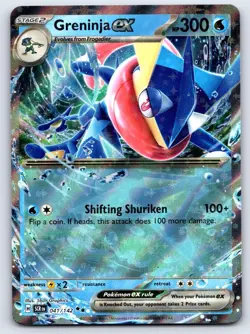 Greninja ex 41/142 Double Rare Stellar Crown Pokemon Holo Near Mint - Image 1