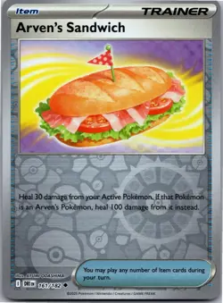 Arven's Sandwich 161/182 Uncommon Destined Rivals Pokemon Reverse Holo Near Mint - Image 1