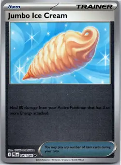 Jumbo Ice Cream 091/094 Uncommon Phantasmal Flames Pokemon Reverse Holo NM - Image 1