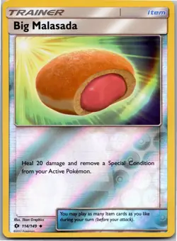 Big Malasada 114/149 Uncommon SM Base Set Pokemon Reverse Holo Near Mint - Image 1