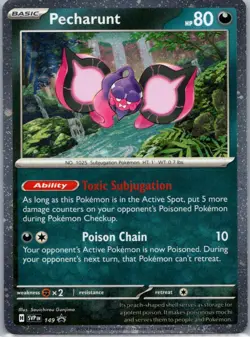 Pokemon TCG Pecharunt 149/215 Scarlet Violet Black Star Promos Cosmos Holo NM - Image 1
