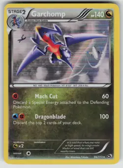 Garchomp 96/113 Holo Rare Legendary Treasures Pokemon Lightly Played - Image 1