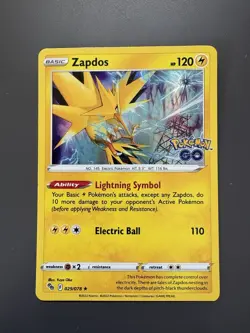 Zapdos Holo Holo Rare Pokemon GO 029/078 - Image 1