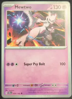 Pokemon TCG - Mewtwo - 059/142 - Scarlet & Violet - Stellar Crown - NM/M Card - Image 1