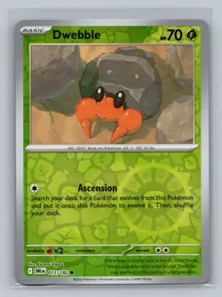 Pokemon TCG #011/182 Dwebble SV10: Destined Rivals Reverse Holo Near Mint - Image 1