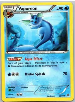 Vaporeon 22/98 Uncommon Ancient Origins Pokemon - Image 1