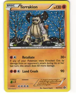 Terrakion Holo Pokemon TCG Legendary Treasures 84/113 LP - Image 1