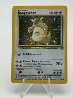 Pokemon TCG Kangaskhan Jungle 5/64 Holo Unlimited Holo Rare Vintage - Image 1