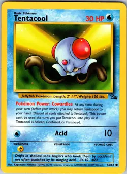 Tentacool 56/62 Fossil Unlimited NM/M - Image 1