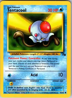 Tentacool 56/62 Fossil Unlimited NM/M - Image 1