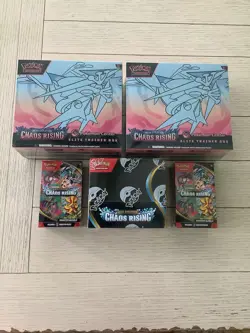 CHAOS RISING Pokemon Center ETB’s x2 + Booster Box + Booster Bundle x2 IN-HAND!! - Image 1