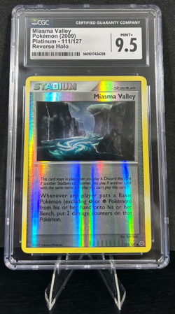 2009 POKEMON PLATINUM 111/127 MIASMA VALLEY REVERSE HOLO CGC 9.5 - Image 1