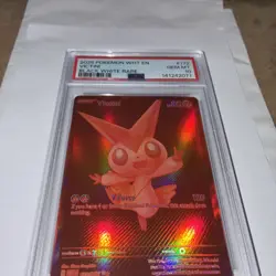 2025 POKEMON WHT EN-WHITE FLARE BLACK WHITE RARE #172 VICTINI PSA 10 GEM MT - Image 2
