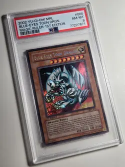 2002 YU-GI-OH! MAGIC RULER Blue Eyes Toon Dragon MRL-000 1st Edition PSA 8 - Image 2