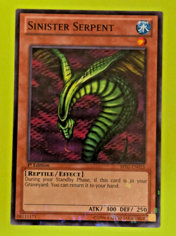Yu-Gi-Oh Sinister Serpent 1st Edition Mosaic Rare BP02-EN015 Nm - Image 1