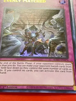 3x Evenly Matched | RA01-EN074 | NM | Ultra Rare | 1st Edition | YuGiOh! - Image 2