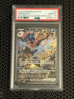 Greninja EX 132 Shrouded Fable Promo Special Illustration PSA 10 Gem Mint - Image 1