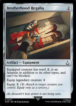 1x - Brotherhood Regalia - #71 - Assassin's Creed - CUC NM MTG - Image 1
