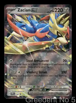Zacian ex 198 Holo Promo Scarlet & Violet Promo Pokemon Near Mint - Image 1