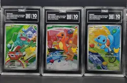 2026 POKEMON FIRST PARTNER ILLUSTRATION SERIES 1 KANTO STARTERS 37 38 39 TAG 10 - Image 1