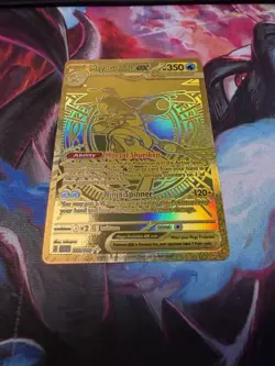 Pokemon Co Mega Greninja EX 122/086 CRIM Gold Full Art Holo EN 350 HP Stage 2 - Image 2