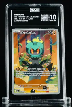 Pokemon Mega Evolution MARSHADOW 146/132 Illustration Rare TAG 10 - Image 1