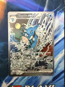 Pokemon Kingdra EX TCG SVP 131 Scarlet & Violet Promo Holo Card Black Star SIR - Image 1