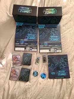 Pokemon Phantasmal Flames ETB Sleeves, Guide, Coin, Dice, Box, Promo - NO PACKS - Image 1