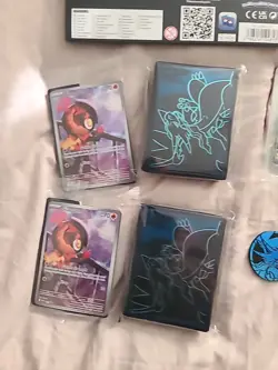 Pokemon Phantasmal Flames ETB Sleeves, Guide, Coin, Dice, Box, Promo - NO PACKS - Image 2