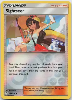 Sightseer 189/214 Uncommon Lost Thunder Pokemon Reverse Holo Near Mint - Image 1