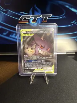 Gengar & Mimikyu GX #165 Alternate Art SM-Team Up Holo Pokemon TCG 2019 - Image 1