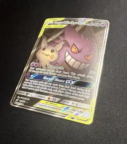 Gengar & Mimikyu GX #165 Alternate Art SM-Team Up Holo Pokemon TCG 2019 - Image 2