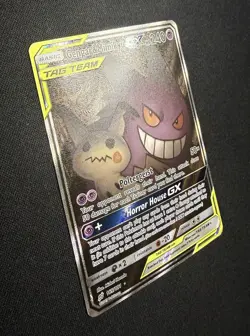 Gengar & Mimikyu GX #165 Alternate Art SM-Team Up Holo Pokemon TCG 2019 - Image 5