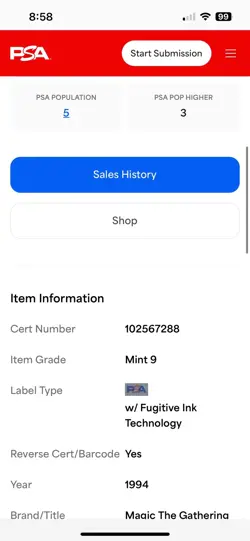 TSUNAMI Revised Edition 1994 Magic the Gathering MTG TCG PSA 9 MINT 🔥Low Pop🔥 - Image 4