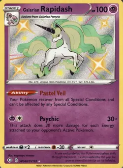 Galarian Rapidash SV048/SV122 Shining Fates Shiny Vault Pokemon Holo NM - Image 1