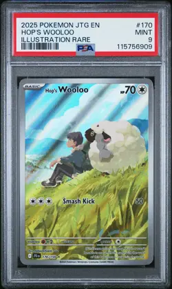 Hop's Wooloo 170/159 Illustration Rare Jtg En-journey Together Pokemon PSA 9 - Image 1