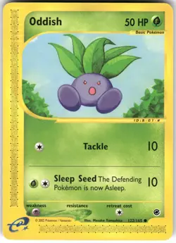 Oddish 122/165 Common Expedition Base Set Pokemon Near Mint - Image 1