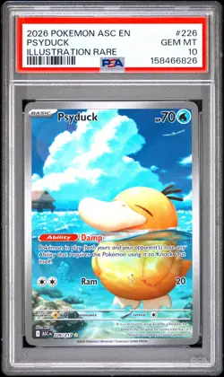 2026 POKEMON ASC EN-ASCENDED HEROES ILLUSTRATION RARE #226 PSYDUCK PSA 10 - Image 1