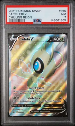 Celebi V 160/198 Chilling Reign Pokemon PSA 7 - Image 1