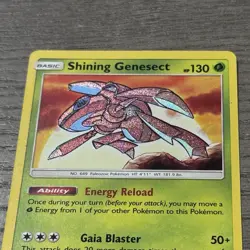 Shining Genesect 9/73 Shiny Rare Shining Legends Pokemon TCG Card NM Near Mint - Image 2