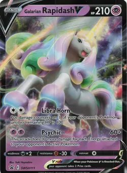 Galarian Rapidash V SWSH111 Holo Promo Sword & Shield Promo Pokemon LP - Image 1