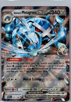 Steven's Metagross ex 145/182 Double Rare Destined Rivals Pokemon Near Mint - Image 1