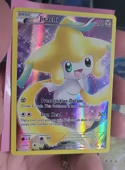 Pokemon Black 🌟 Promo XY112 Jirachi Mythical Collection Moderately Played Card - Image 1