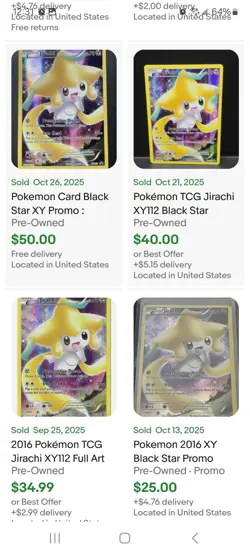 Pokemon Black 🌟 Promo XY112 Jirachi Mythical Collection Moderately Played Card - Image 3